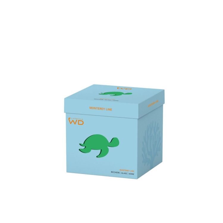 WD Lifestyle Glas Schildpad met koraal (Green) - Panache (Koksijde)