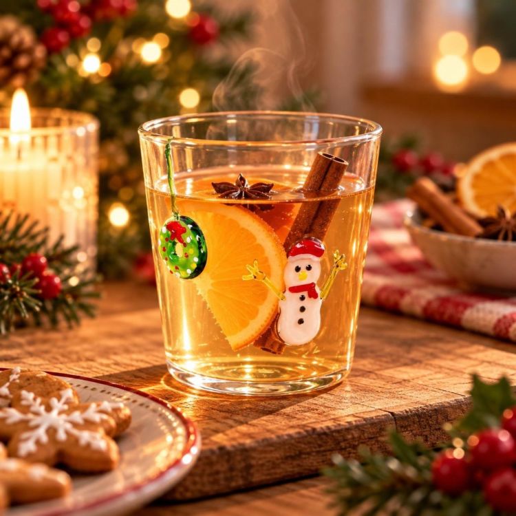 WD Lifestyle Glas Sneeuwpop met Kerstkrans (Multi) - Panache (Koksijde)