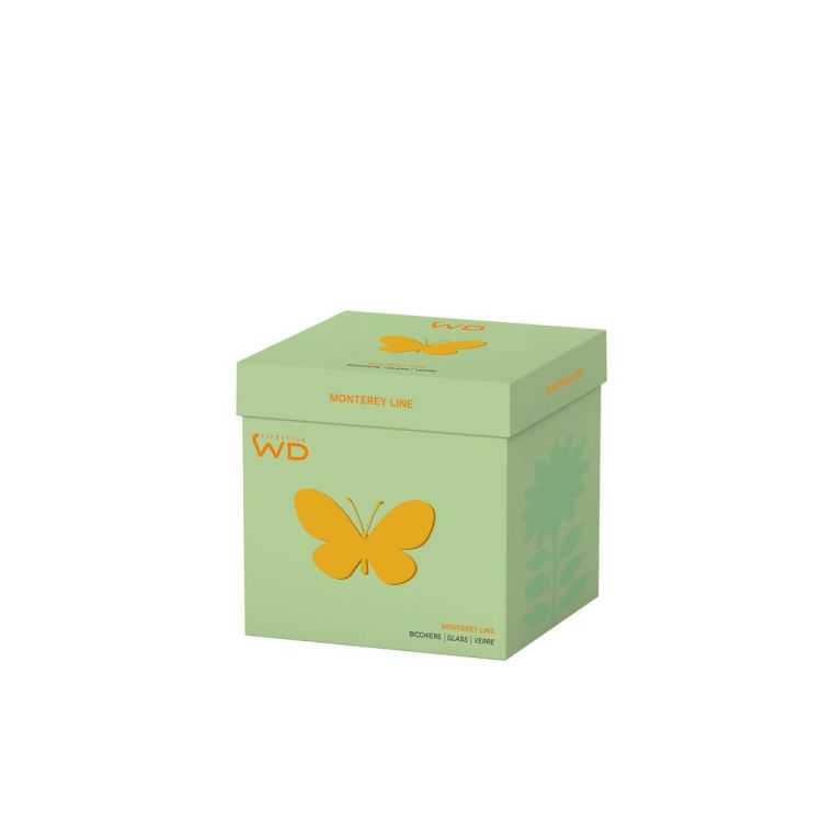 WD Lifestyle Glas Vlinder met gras (Yellow) - Panache (Koksijde)