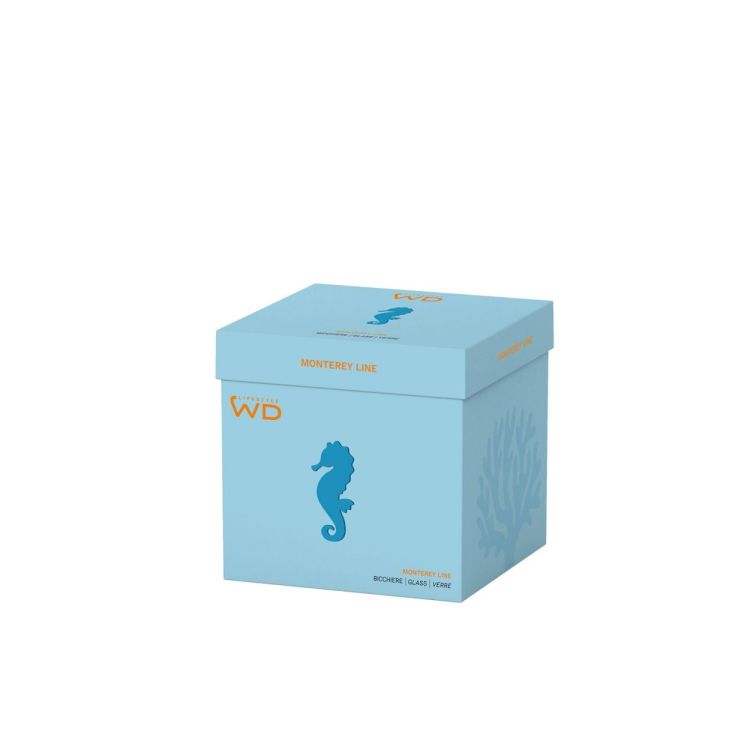 WD Lifestyle Verre Hippocampe avec corail (Blue) - Panache (Koksijde)