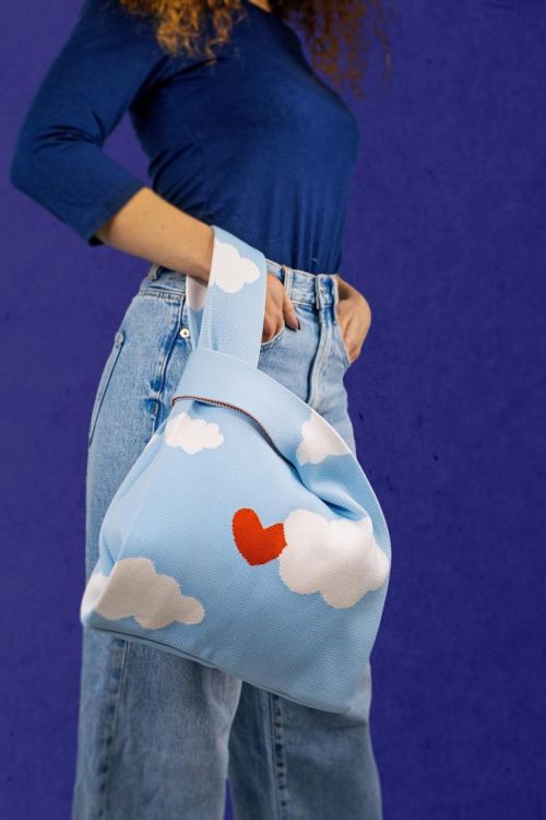 WD Lifestyle Sac nœud tricoté (Blauw) - Panache (Koksijde)