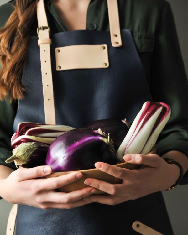 WD Lifestyle Leren schort 57x81,5cm (Nero) - Panache (Koksijde)