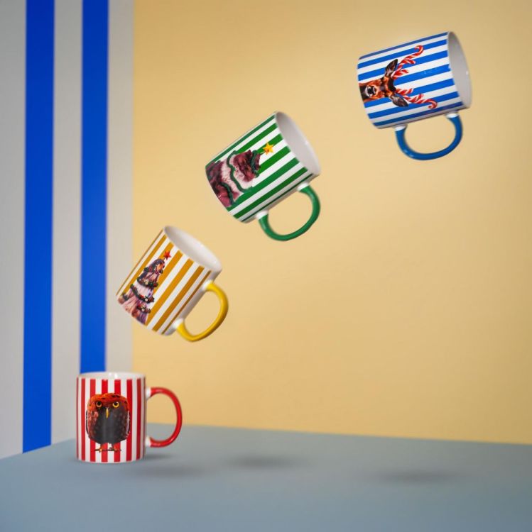 WD Lifestyle Mug hert met zuurstokken 330ml (Blauw) - Panache (Koksijde)