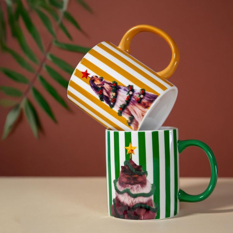 WD Lifestyle Mug Hondenkerstboom 330ml (Goud) - Panache (Koksijde)