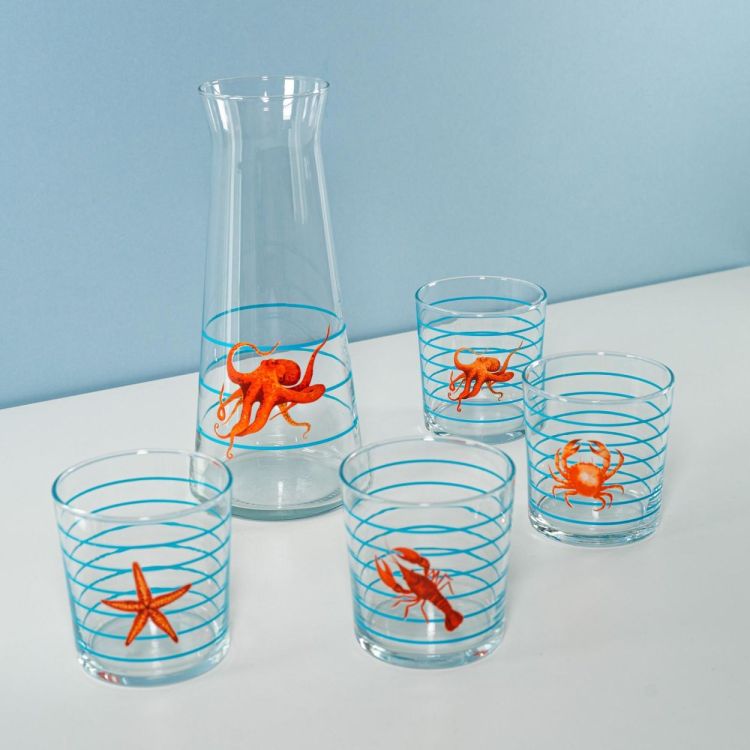 WD Lifestyle Set 4 glazen Zeedieren (Blue) - Panache (Koksijde)