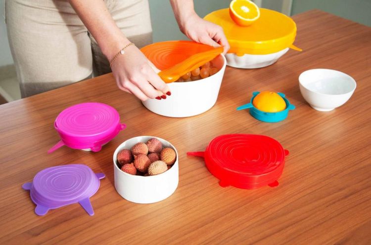 WD Lifestyle Stretch deksels silicone 6-delig (Multi) - Panache (Koksijde)