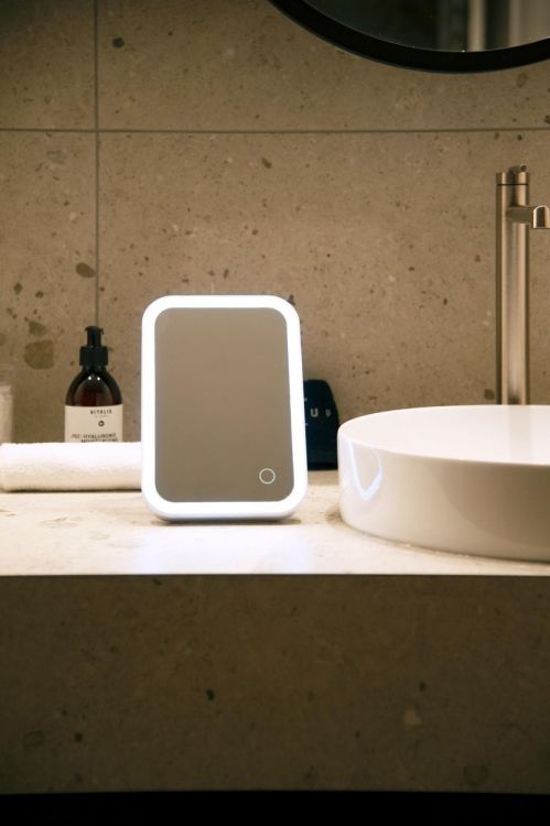 WD Lifestyle Tafelspiegel met LED - oplaadbaar (Grey) - Panache (Koksijde)