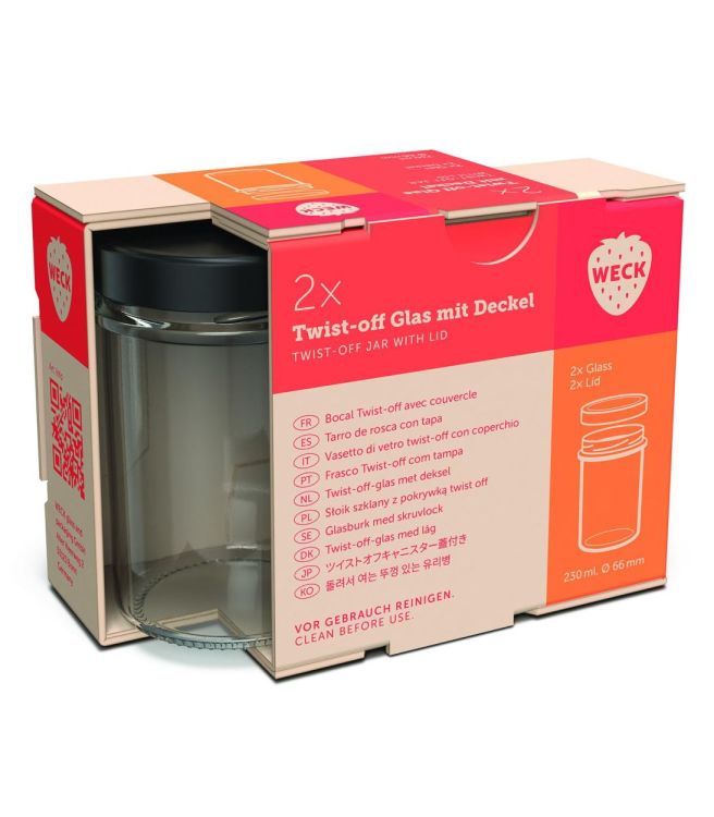 Weck Set 2 inmaakpotten - Twist-off deksel 230ml (Multi) - Panache (Koksijde)