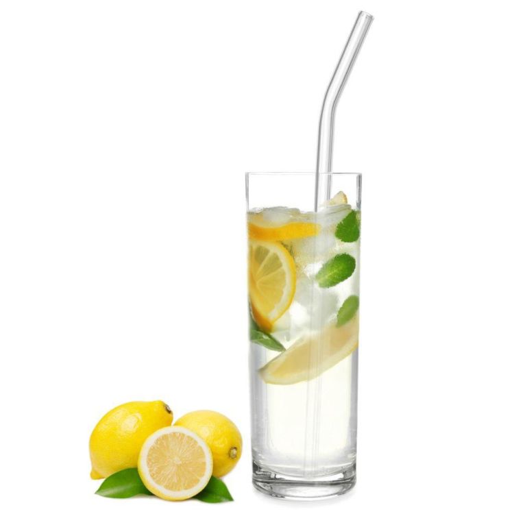 Westmark 6 pailles en verre 20 cm + brosse de nettoyage (Transparant) - Panache (Koksijde)