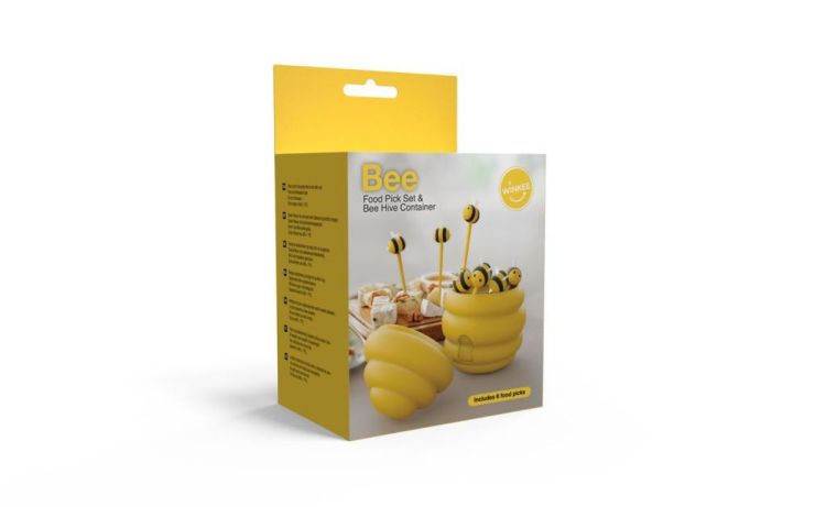 Winkee Set de 6 Pics Apéro Bee (Geel) - Panache (Koksijde)