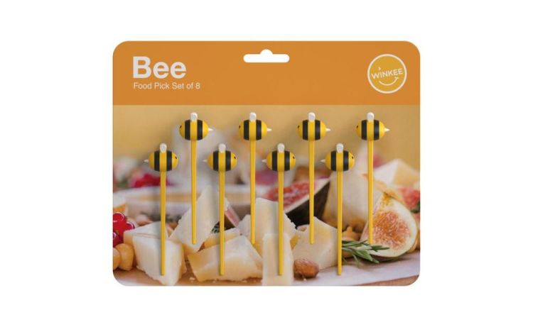 Winkee Set de 8 Pics Apéro Bee (Geel) - Panache (Koksijde)