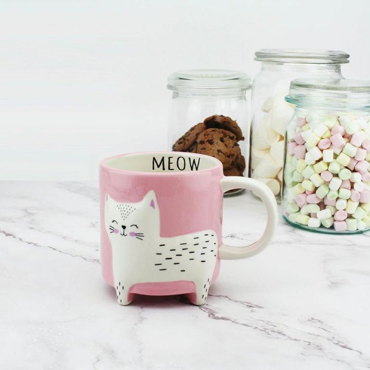 Winkee Cute Cat Mug (Roze) - Panache (Koksijde)