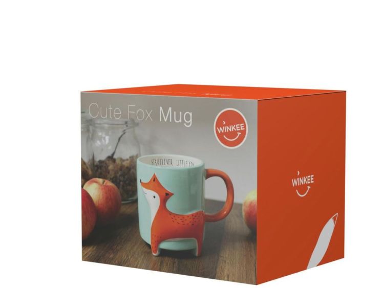 Winkee Cute Fox Mug (Blauw) - Panache (Koksijde)