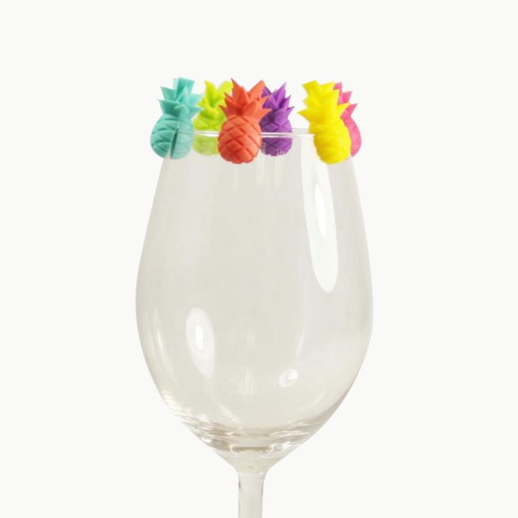 Winkee Marque-verres Ananas – Set de 6 (Multi) - Panache (Koksijde)