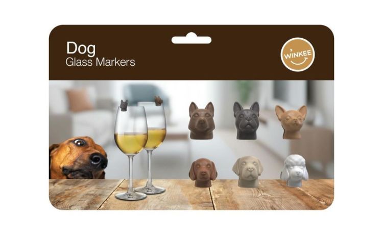 Winkee Marque-verres Chiens - set de 6 (Multi) - Panache (Koksijde)