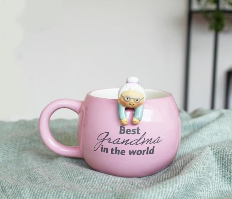 Winkee Mug Best Grandma In The World (Roze) - Panache (Koksijde)