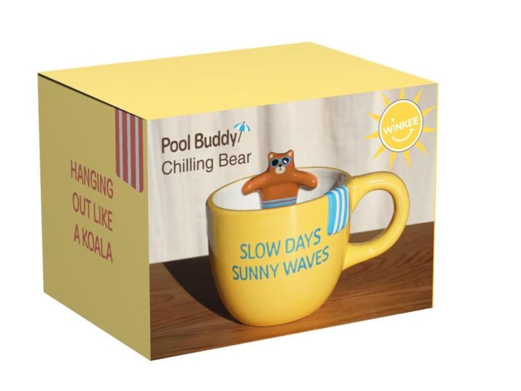 Winkee Mug Slow Days Sunny Waves (Geel) - Panache (Koksijde)
