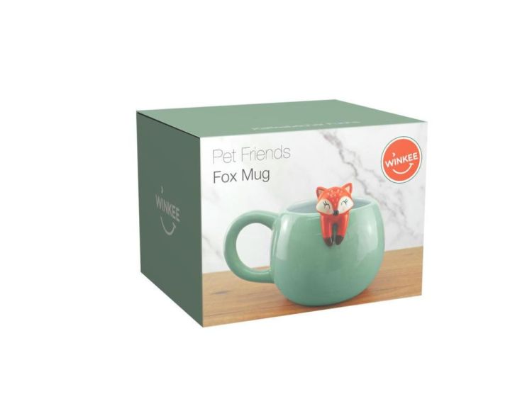 Winkee Mug Renard – Pet Friends (Groen) - Panache (Koksijde)