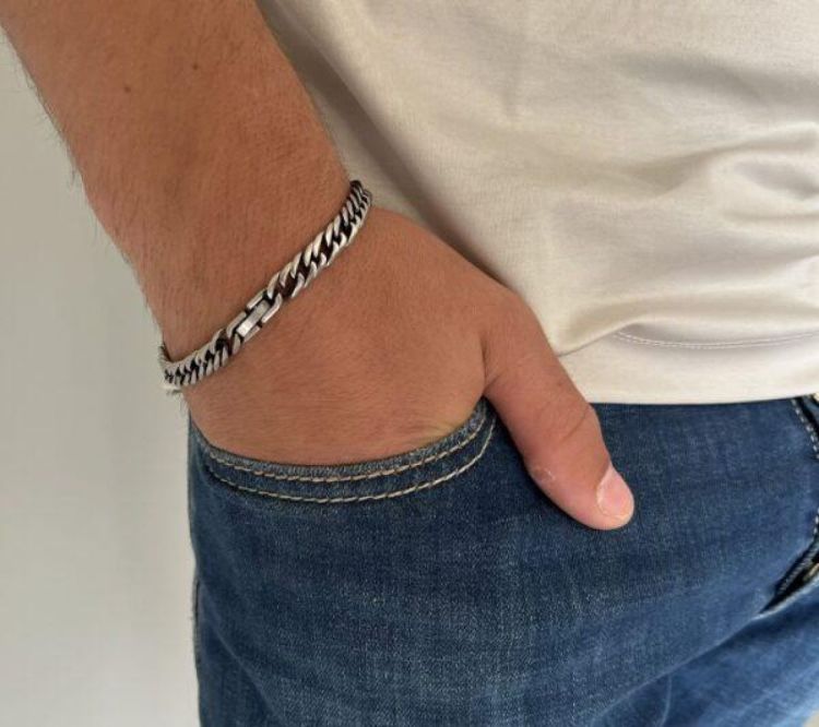 Wolf Men Essentials Armband Finn (Inox) - Panache (Koksijde)