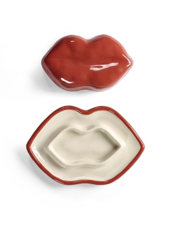 Wouters & Hendrix Schotel met deksel Lips - Les Objets Mouleversants (Rood) - Panache (Koksijde)