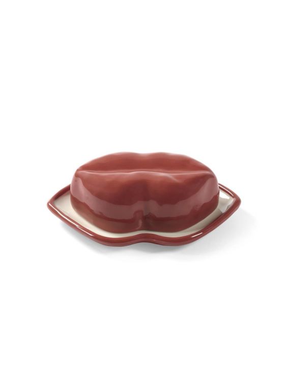 Wouters & Hendrix Schotel met deksel Lips - Les Objets Mouleversants (Rood) - Panache (Koksijde)
