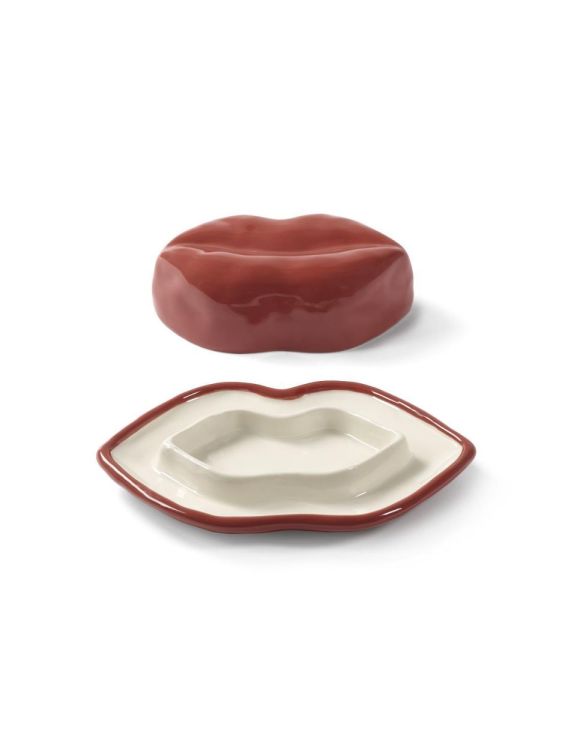 Wouters & Hendrix Schotel met deksel Lips - Les Objets Mouleversants (Rood) - Panache (Koksijde)