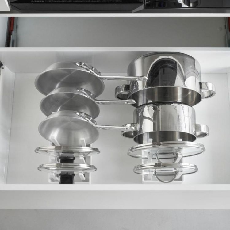 Yamazaki Deksel- en pannenhouder Tower verstelbaar (Wit) - Panache (Koksijde)