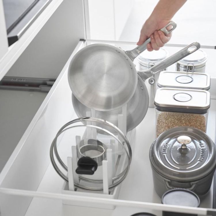 Yamazaki Deksel- en pannenhouder Tower verstelbaar (Wit) - Panache (Koksijde)