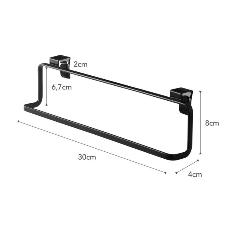 Yamazaki Keukenhanddoekhanger breed (Zwart) - Panache (Koksijde)