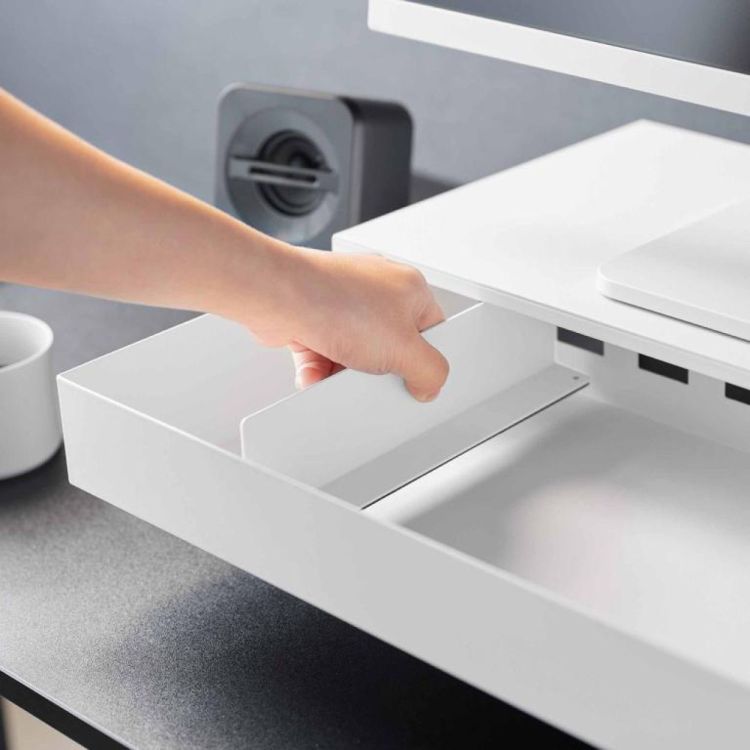 Yamazaki Monitorstand met lade Tower (Wit) - Panache (Koksijde)