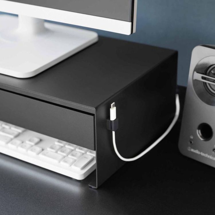 Yamazaki Monitorstand met lade Tower (Zwart) - Panache (Koksijde)