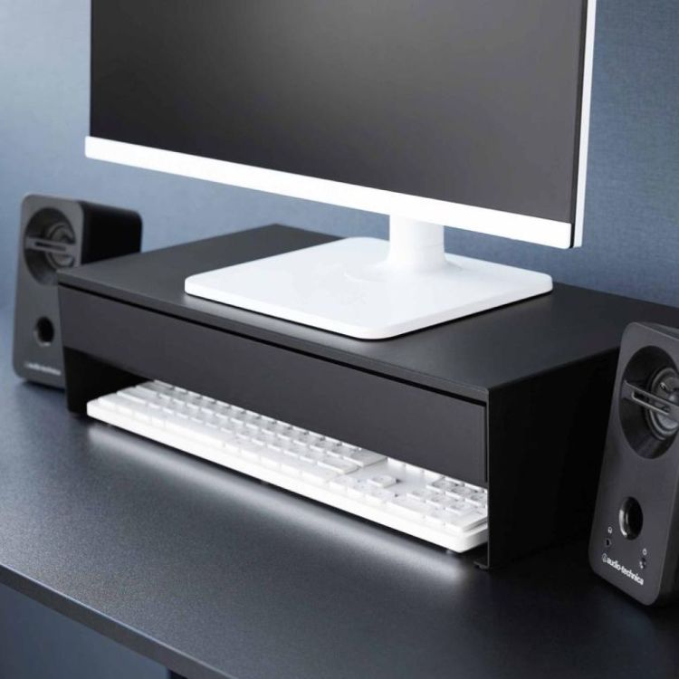 Yamazaki Monitorstand met lade Tower (Zwart) - Panache (Koksijde)