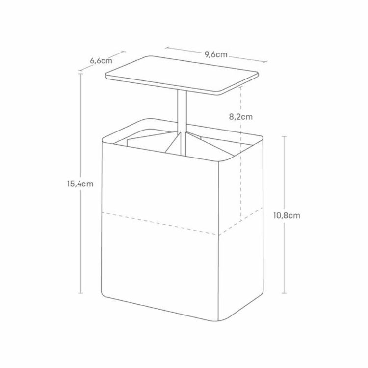 Yamazaki Organizer Push-Top Tower (Zwart) - Panache (Koksijde)