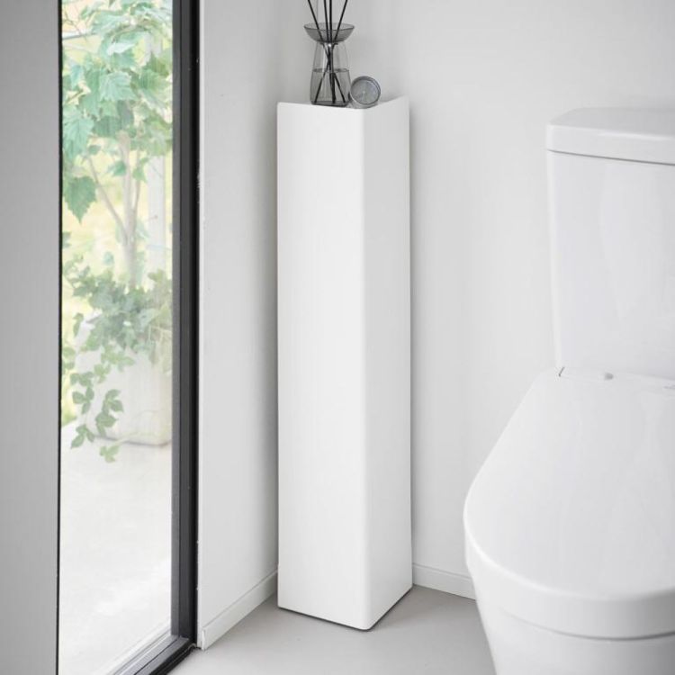 Yamazaki Porte-papier toilette Tower étroit sur roulettes (Wit) - Panache (Koksijde)