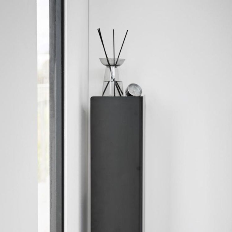 Yamazaki Porte-papier toilette Tower étroit sur roulettes (Zwart) - Panache (Koksijde)