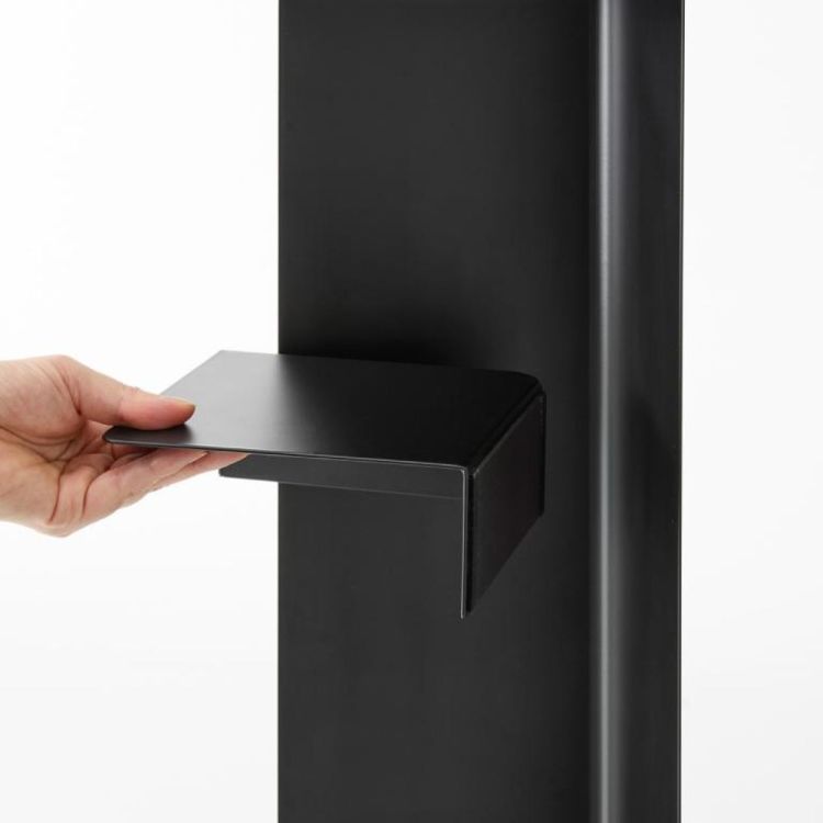 Yamazaki Porte-papier toilette Tower étroit sur roulettes (Zwart) - Panache (Koksijde)