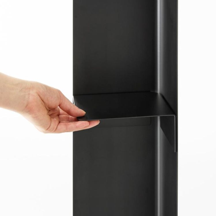 Yamazaki Porte-papier toilette Tower étroit sur roulettes (Zwart) - Panache (Koksijde)