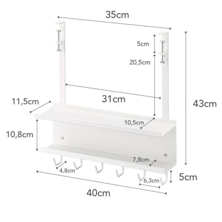 Yamazaki Under-desk kabel- en routerorganiser Smart (Wit) - Panache (Koksijde)