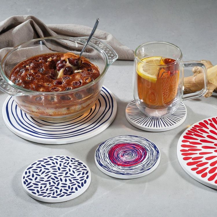 Zassenhaus Dessous de verre ‘Nordic Drops’ (Blauw) - Panache (Koksijde)