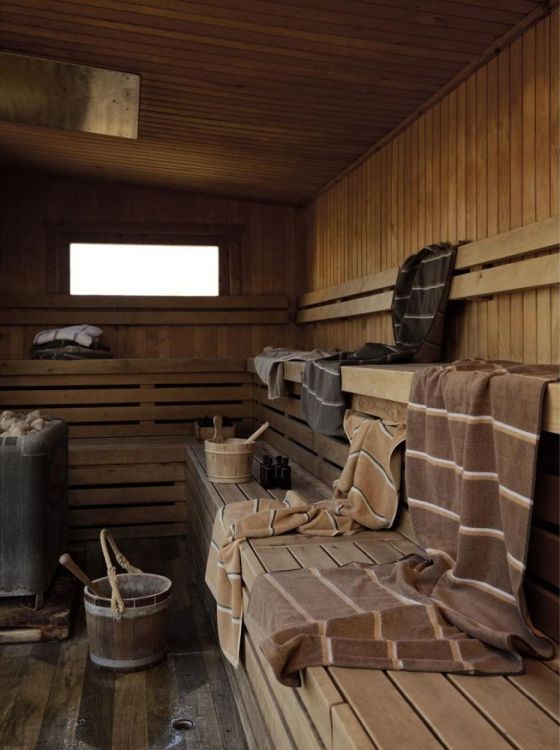 Zone Denmark Serviette 50x100cm Sauna (Black/Soft Grey/Camel) - Panache (Koksijde)