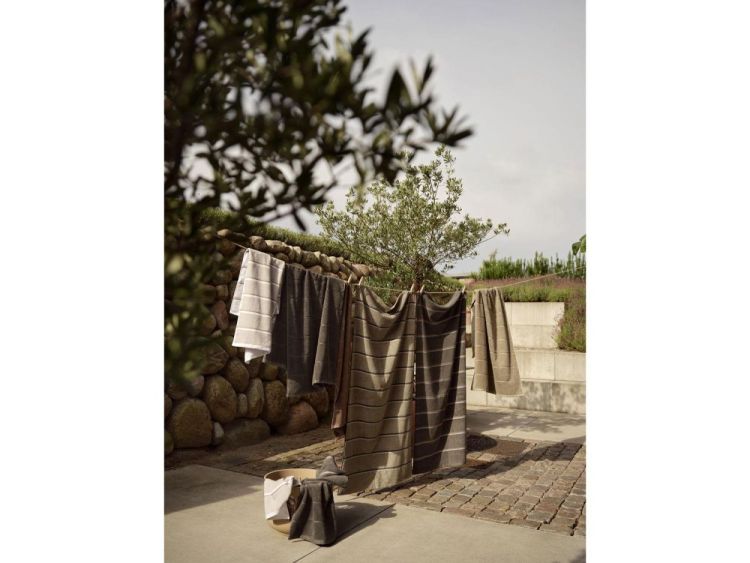 Zone Denmark Serviette 50x100cm Sauna (White/Soft Grey/Eucalyptus) - Panache (Koksijde)