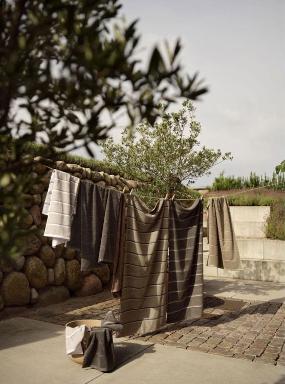 Zone Denmark Serviette 70x140cm Sauna (Eucalyptus/Olive Green/Soft Grey) - Panache (Koksijde)