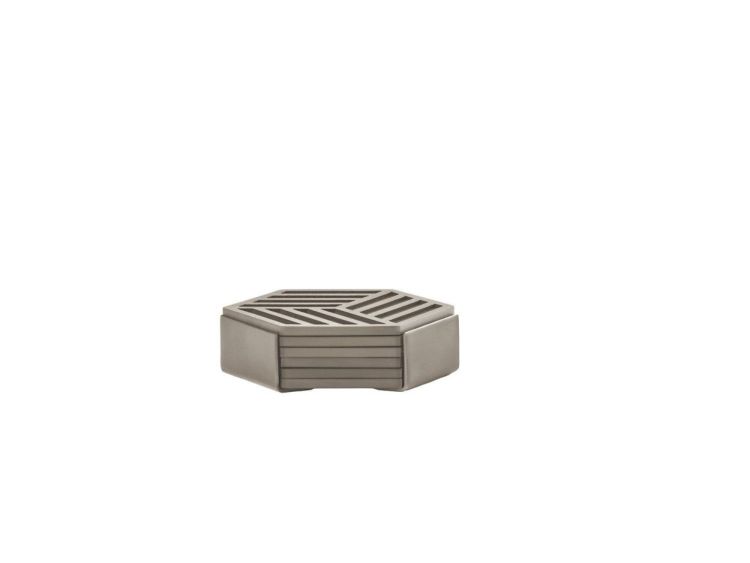 Zone Denmark Set 6 glasonderzetters Hexagon (Taupe) - Panache (Koksijde)