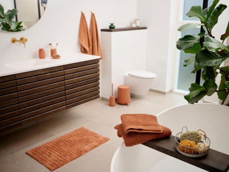 Zone Denmark Tiles Tapis de bain 50x80cm (Mandarine) - Panache (Koksijde)