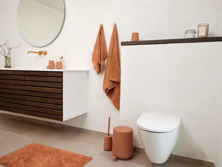 Zone Denmark Tiles Badmat antislip (Mandarine) - Panache (Koksijde)