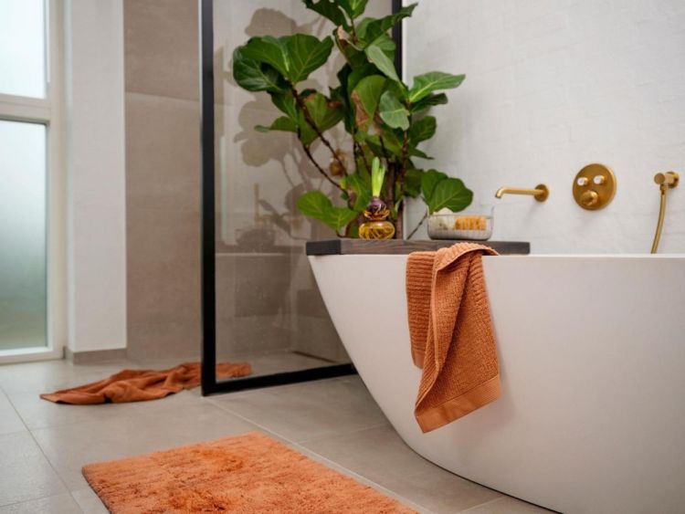 Zone Denmark Tiles Badmat antislip (Mandarine) - Panache (Koksijde)