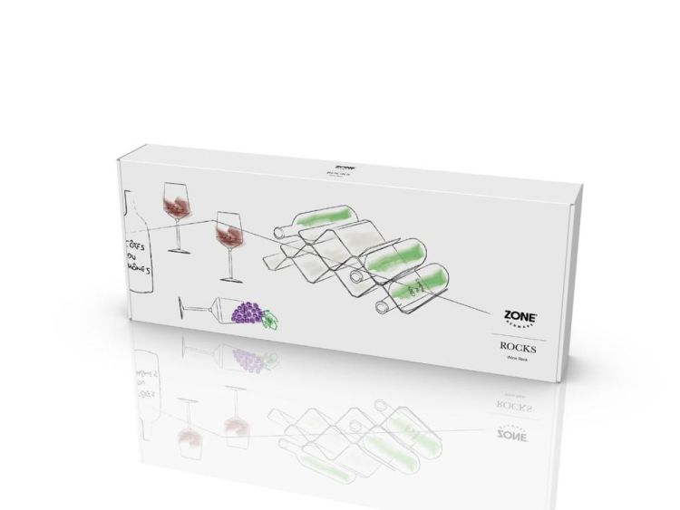 Zone Denmark Wijnrek Rocks 9 flessen (Warm grey) - Panache (Koksijde)