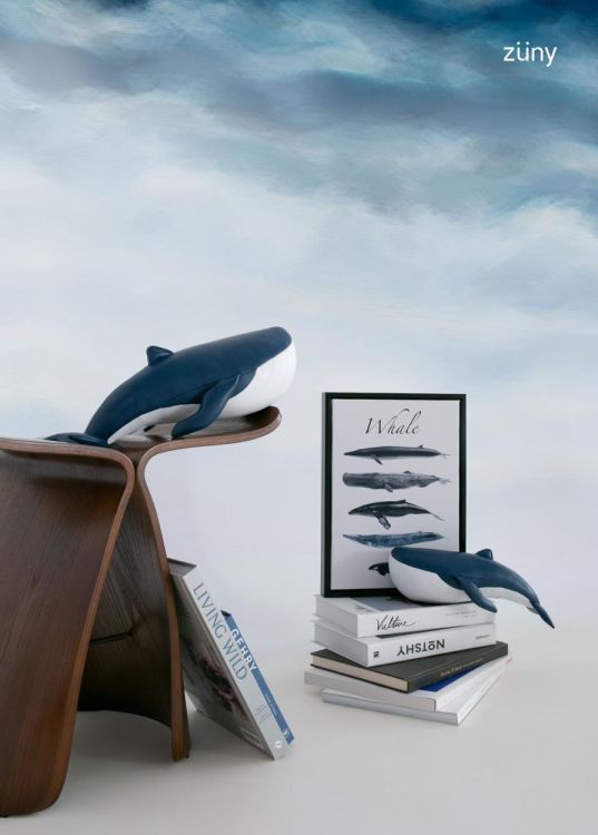 Züny Bookend Whale Wave - 1kg (Blue) - Panache (Koksijde)