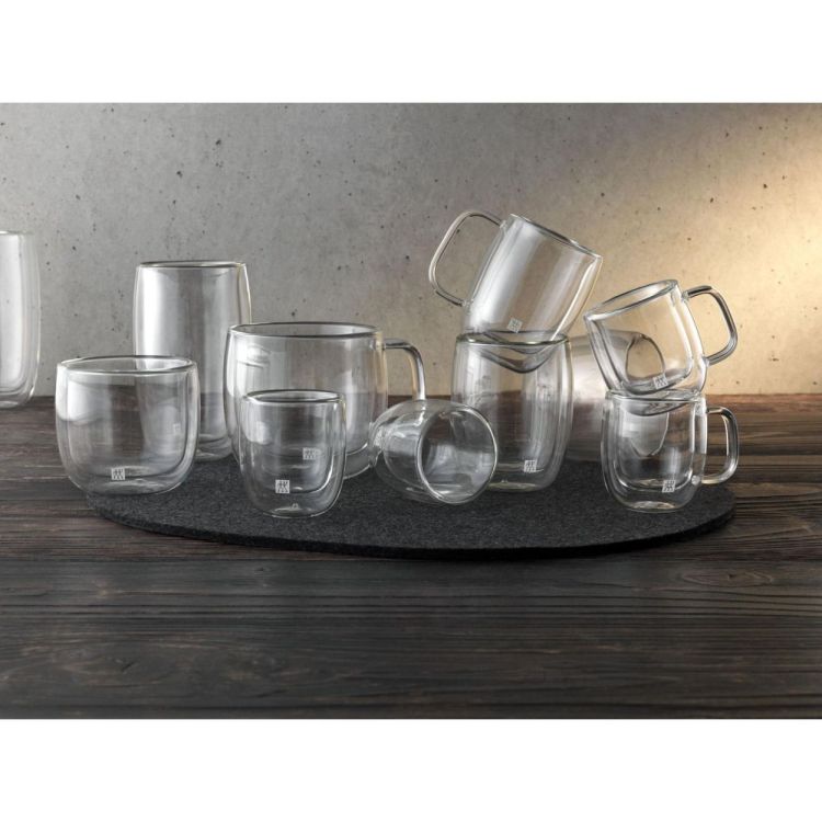 Zwilling 2 verres double paroi avec anse de 130 ml (Transparant) - Panache (Koksijde)