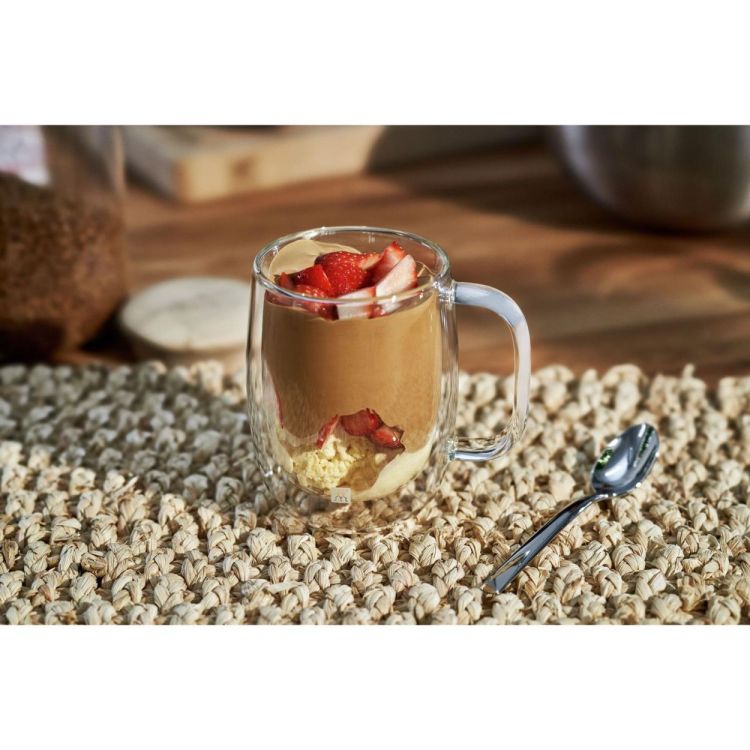 Zwilling 2 dubbelwandige glazen met oor 355ml - Koffieglazen (Transparant) - Panache (Koksijde)